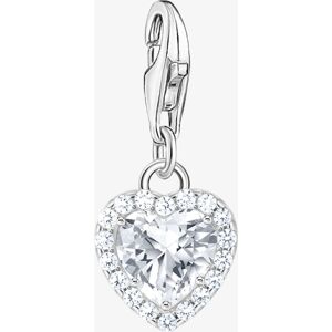 THOMAS SABO As We Love Silver Cubic Zirconia Heart Dropper Charm 2202-051-14