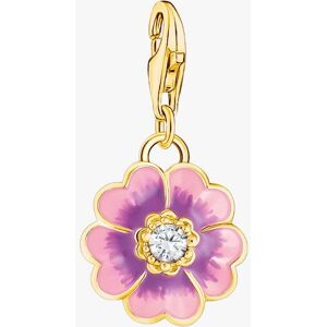 THOMAS SABO Ladies Gold Plated Violet Enamel Flower Charm 2208-565-7