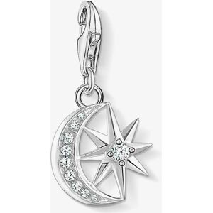 THOMAS SABO Silver Clear Cubic Zirconia Star and Moon Charm 1794-051-14