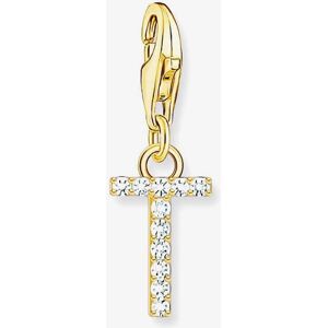THOMAS SABO Gold Plated Cubic Zirconia Letter T Charm 1983-414-14