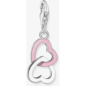 THOMAS SABO Silver Pink Interlocking Heart Charm 2013-007-9