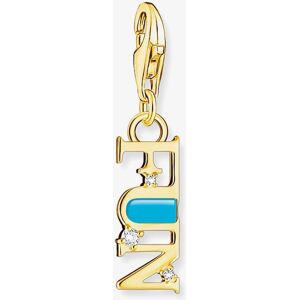 THOMAS SABO Gold Plated Turquoise Cold Enamel FUN Charm 2010-565-17