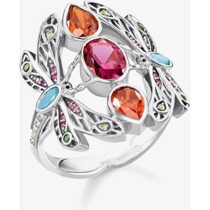 THOMAS SABO Sterling Silver Multi-Stone Dragonfly Ring TR2228-340-7-52
