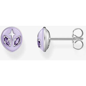 THOMAS SABO Purple Cold Enamel Alien Stud Earrings H2274-041-13