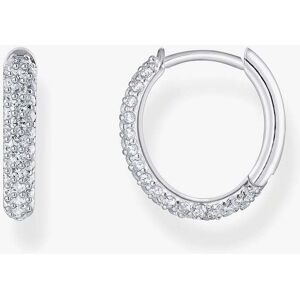 THOMAS SABO Sterling Silver 13.5mm Zirconica Hoop Earrings CR730-051-14