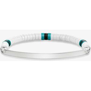 THOMAS SABO Silver Love Bridge White Agate Bead Bracelet LBA0093-885-14