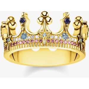 THOMAS SABO Gold Plated Crown Ring TR2224-959-7-54