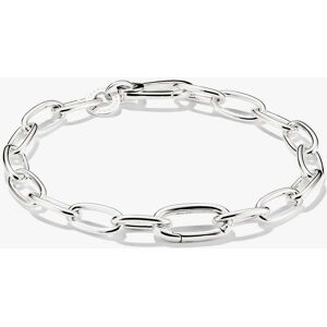 THOMAS SABO Charm Club Connect Silver 17cm Wide Oval Link Charm Bracelet C1204-001-21 17