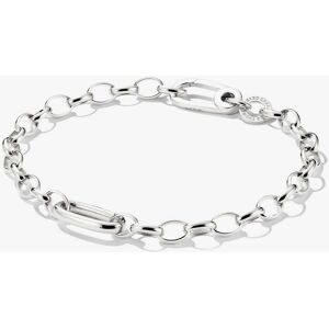 THOMAS SABO Charm Club Connect Silver 19cm Oval Link Charm Bracelet C1202-001-21 19