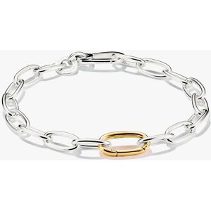 THOMAS SABO Charm Club Connect Two Colour 19cm Oval Link Charm Bracelet C1204-413-7 19