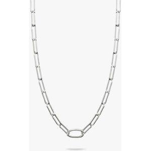 THOMAS SABO Charm Club Connect Silver 50cm Paperclip Oval Link Necklace C1207-001-21-L50