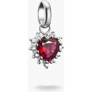 THOMAS SABO Charm Club Connect Silver Red Cubic Zirconia Heart Charm CC1279-013-10