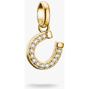 THOMAS SABO Charm Club Connect Gold Plated Cubic Zirconia Horseshoe Charm CC1280-414-14