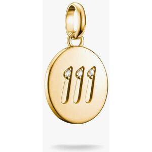 THOMAS SABO Charm Club Connect Gold Plated 111 Angel Number Charm CC1248-414-14