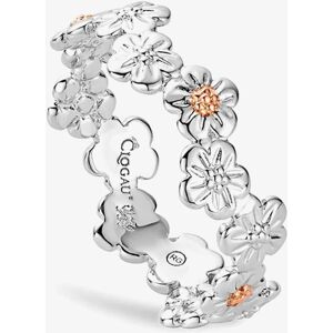 Clogau Silver & 9ct Rose Gold Forget Me Not Flower Ring 3SFMN0748-N