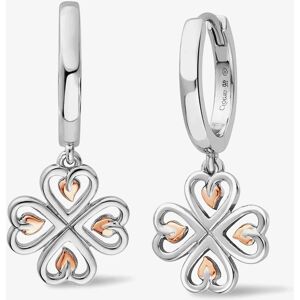 Clogau Silver & 9ct Rose Gold Tree Of Life Heart Dropper Earrings 3STOL0739