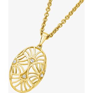Lucy Quartermaine Gold Vermeil Art Deco Oval Open Work Necklace ADP7G