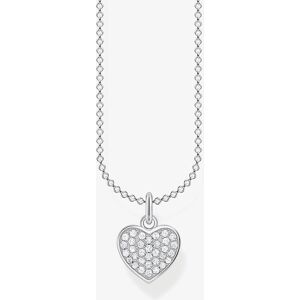 THOMAS SABO Silver Pavé Heart Necklace KE2046-051-14-L45V