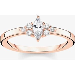 THOMAS SABO Rose Gold Plated Cubic Zirconia Marquise Cluster Ring TR2325-416-14-48