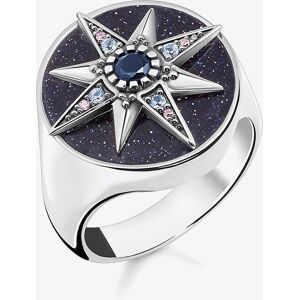 THOMAS SABO 18ct Yellow Gold Plated Star Signet Ring TR2367-963-54