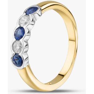 Gold Impression 18ct Yellow Gold 0.40ct Brilliant Cut Sapphire & 0.20ct Diamond Five Ston Ring 23680 L Gold Impression 18ct Yellow Gold 0.40ct Brilliant Cut Sapphire & 0.20ct Diamond Five Ston Ring 23680 L
