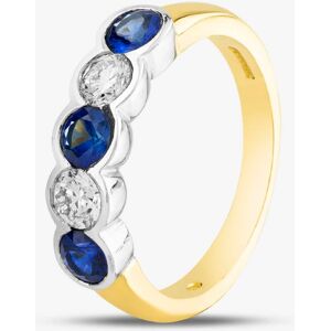 Gold Impression 18ct Yellow Gold Brilliant Cut Sapphire & Diamond Five Stone Ring 236905 N Gold Impression 18ct Yellow Gold Brilliant Cut Sapphire & Diamond Five Stone Ring 236905 N