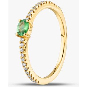 Gold Impression 18ct Yellow Gold Oval Cut Emerald & Brilliant Cut Diamond Shoulder Set Solitaire Ring R26803KY18GG005 18KY Gold Impression 18ct Yellow Gold Oval Cut Emerald & Brilliant Cut Diamond Shoulder Set Solitaire Ring R26803KY18GG005 18KY