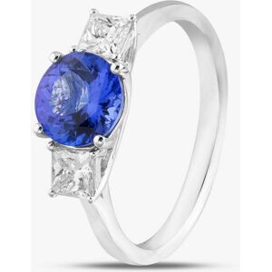 Gold Impression 18ct White Gold 1.3ct Brilliant Cut Tanzanite & 0.42ct Princess Cut Diamond Shoulder Set Solitaire Ring R63935W M Gold Impression 18ct White Gold 1.3ct Brilliant Cut Tanzanite & 0.42ct Princess Cut Diamond Shoulder Set Solitaire Ring R63935W M