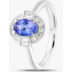 Gold Impression 18ct White Gold Oval Cut Tanzanite & Brilliant Cut Diamond Halo Ring R61926W-TZ M Gold Impression 18ct White Gold Oval Cut Tanzanite & Brilliant Cut Diamond Halo Ring R61926W-TZ M
