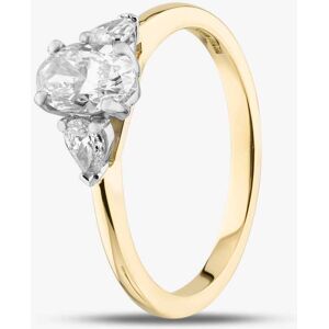 Gold Impression 18ct Yellow Gold Certified 0.96ct Oval & Pear Cut Diamond Shoulder Set Solitaire Ring RN11088 Gold Impression 18ct Yellow Gold Certified 0.96ct Oval & Pear Cut Diamond Shoulder Set Solitaire Ring RN11088