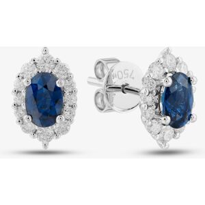Gold Impression 18ct White Gold Oval Cut Sapphire & Brilliant Cut Diamond Halo Earrings LG237/EA(BS) Gold Impression 18ct White Gold Oval Cut Sapphire & Brilliant Cut Diamond Halo Earrings LG237/EA(BS)