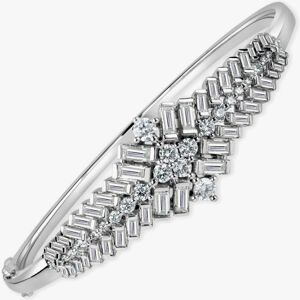Gold Impression 18ct White Gold 2.86ct Baguette & Brilliant Cut Diamond Bangle LG201/BB Gold Impression 18ct White Gold 2.86ct Baguette & Brilliant Cut Diamond Bangle LG201/BB