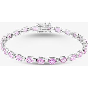 Gold Impression 18ct White Gold 9.58ct Oval Cut Sapphire & 0.59ct Brilliant Cut Diamond Tennis Bracelet MQ5800 Gold Impression 18ct White Gold 9.58ct Oval Cut Sapphire & 0.59ct Brilliant Cut Diamond Tennis Bracelet MQ5800