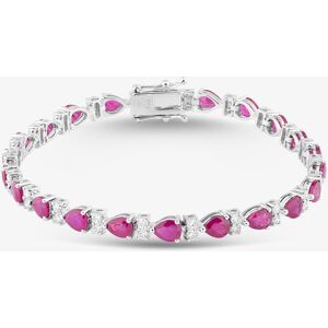 Gold Impression 18ct White Gold 9.33ct Pear Cut Ruby & 1.36ct Brilliant Cut Diamond Tennis Bracelet MQ6476 Gold Impression 18ct White Gold 9.33ct Pear Cut Ruby & 1.36ct Brilliant Cut Diamond Tennis Bracelet MQ6476
