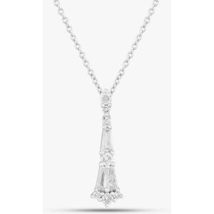 Gold Impression 18ct White Gold 0.63ct Tapered Baguette Cut & Brilliant Cut Diamond Pendant Necklace LG318/NB Gold Impression 18ct White Gold 0.63ct Tapered Baguette Cut & Brilliant Cut Diamond Pendant Necklace LG318/NB