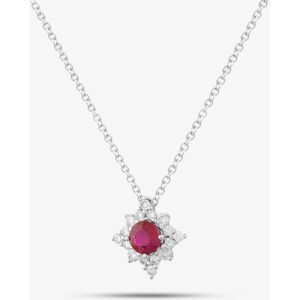 Gold Impression 18ct White Gold Brilliant Cut Ruby & Diamond Star Necklace 39292G2 Gold Impression 18ct White Gold Brilliant Cut Ruby & Diamond Star Necklace 39292G2