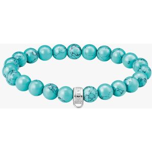 THOMAS SABO Ladies Silver Imitation Turquoise Bead Bracelet X0293-404-17-L17 THOMAS SABO Ladies Silver Imitation Turquoise Bead Bracelet X0293-404-17-L17