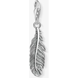 THOMAS SABO Silver Oxidised Feather Charm 1559-637-21 THOMAS SABO Silver Oxidised Feather Charm 1559-637-21