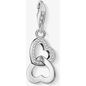 THOMAS SABO Silver Cubic Zirconia Double Heart Charm 0863-051-14 THOMAS SABO Silver Cubic Zirconia Double Heart Charm 0863-051-14
