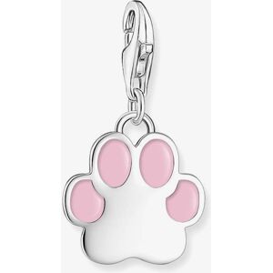THOMAS SABO Silver Pink Cold Enamel Paw Print Charm 2015-007-9 THOMAS SABO Silver Pink Cold Enamel Paw Print Charm 2015-007-9
