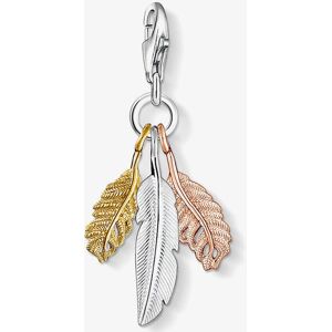 THOMAS SABO Silver Gold And Rose Gold Plated Feathers Charm 1010-431-12 THOMAS SABO Silver Gold And Rose Gold Plated Feathers Charm 1010-431-12