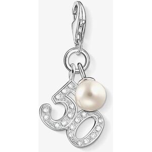 THOMAS SABO Silver Pave Freshwater Pearl 50 Charm 1241-167-14 50 THOMAS SABO Silver Pave Freshwater Pearl 50 Charm 1241-167-14 50