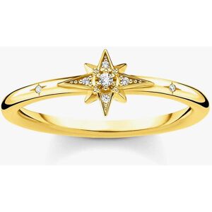 THOMAS SABO Gold Plated Cubic Zirconia Pavé Star Ring TR2317-414-14-56 THOMAS SABO Gold Plated Cubic Zirconia Pavé Star Ring TR2317-414-14-56