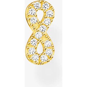 THOMAS SABO 18ct Yellow Gold Plated & Cubic Zirconia Infinity Single Stud Earring H2216-414-14 THOMAS SABO 18ct Yellow Gold Plated & Cubic Zirconia Infinity Single Stud Earring H2216-414-14