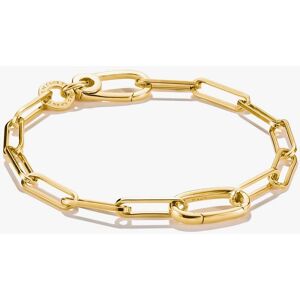 THOMAS SABO Charm Club Connect Gold Plated 17cm Paperclip Link Charm Bracelet C1205-413-39 17 THOMAS SABO Charm Club Connect Gold Plated 17cm Paperclip Link Charm Bracelet C1205-413-39 17