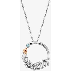 Clogau Silver & 9ct Rose Gold Lilibet Blue Topaz Circular Necklace 3SQNM0723 Clogau Silver & 9ct Rose Gold Lilibet Blue Topaz Circular Necklace 3SQNM0723