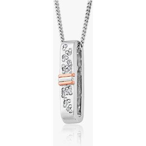Clogau Cariad Sparkle White Topaz Drop Necklace 3SCCBP01 Clogau Cariad Sparkle White Topaz Drop Necklace 3SCCBP01