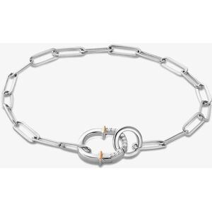 Clogau Silver & 9ct Rose Gold Connection Interlocking Arches Bracelet 3SCRL0744 Clogau Silver & 9ct Rose Gold Connection Interlocking Arches Bracelet 3SCRL0744