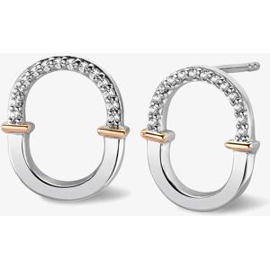Clogau Silver & 9ct Rose Gold Connection Interlocking Arches Earrings 3SCRL0743 Clogau Silver & 9ct Rose Gold Connection Interlocking Arches Earrings 3SCRL0743
