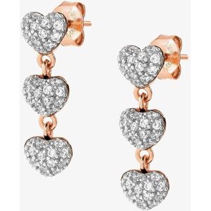 Nomination Easychic Rose Gold Plated Cubic Zirconia Heart Dropper Earrings 147914/022 Nomination Easychic Rose Gold Plated Cubic Zirconia Heart Dropper Earrings 147914/022